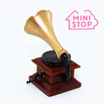 Mini Lėlių Derliaus fonografo lėlės namas mini aksesuarų modeliavimas elektros modelis
