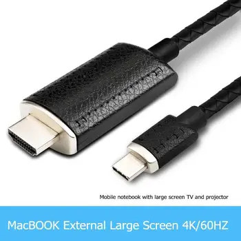 USB C į HDMI Adapteris 4K 60Hz C Tipo 3.1-HDMI Kabelis Adapteris Keitiklis Vielos