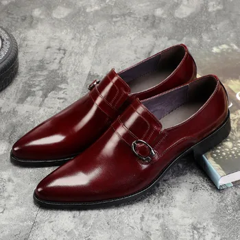 2019 Britų vyrų suknelė bateliai juodos spalvos vyriški odiniai batai classic oksfordo zapatos hombre oficialių verslo laisvalaikio bateliai vyrai