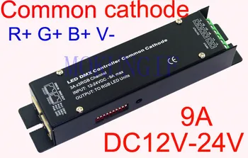 Greitas pristatymas 6pcs 3CH DMX512 led RGB valdiklis Nuolatinės įtampos bendro katodo DMX dekoderis,3A kiekviena spalva WS-CC-DMX-32