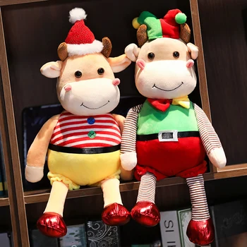 Naujas Atvykimo Kalėdų Galvijų Pliušinis Žaislas, skirtas Kūdikių, Vaikų vaikystės draugas, Minkštas iškamša Galvijų Pliušinis Žaislas Dovanos Vaikams, Gimtadienis