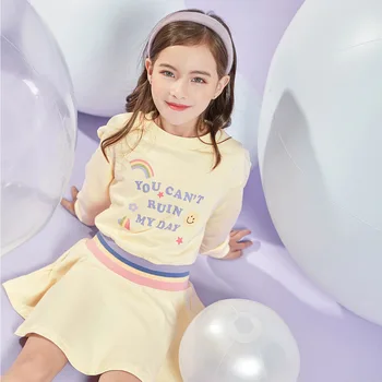 Pavasario 2021 Mergaičių Suknelė Nauja Vaikiška Sijonas Korėjos Stilius, Spausdinta 3 Iki 8 Metų Amžiaus Vaikams Drabužių Mergaičių Nemokamas Pristatymas