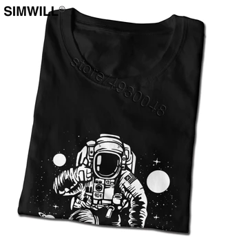 Crazy Astronautas MTB Marškinėlius Juokinga Dizaino, Medvilnės Marškinėliai Vyrams trumpomis Rankovėmis Apvalios Kaklo Kalnų Dviračių Dviratininkų Erdvėje Tee Dovana