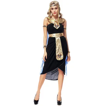Seksualus Egipto Kleopatra Deivė Kostiumas Helovyno Karnavalas Šalies Egipto Karalienė Cosplay Išgalvotas Suknelė