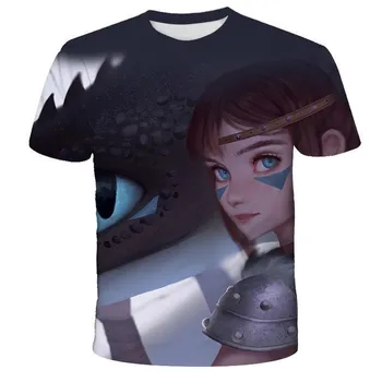 Vasaros vyriški marškinėliai, kaip traukinio jūsų drakonas t-shirt anime marškinėliai trumpomis rankovėmis viršų įdomus 3D atspausdintas t-shirt Punk t-shirts