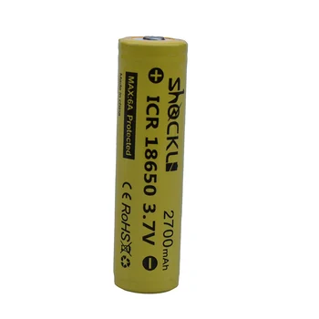 2vnt Shockli 18650 baterija 3.7 V 2700mAh įkraunama baterija, Li-ion bateria su apsaugos PCB už žibintai, žibintų, įrankiai