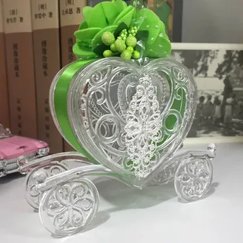 Skaidrus crystal palace vežimo saldainių dėžutės europos pasakos vestuvių ir šalies dovanų saldainių dėžutė kūrybos širdies keturis ratus