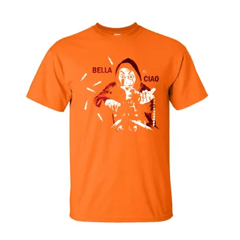 Bella ciao la Casa de Papel Pinigų Heist Tees vyriški T-Shirt Vasaros Klasikinis Įgulos Kaklo Medvilnės Marškinėlius Dovanų Drabužiai