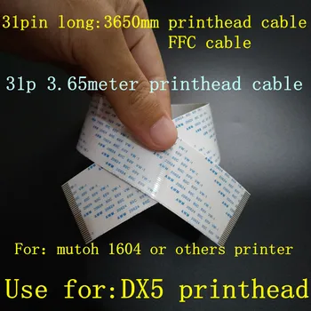 10pieces/daug Originali FuLiSiTe DX5 spausdinimo galvutė kabelis rašalinis spausdintuvas 31pin 3650mm spausdinimo galvutė kabelis, 31p 3.65 metrų FFC kabelis