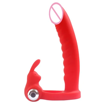 Lytis Produkto Vibratorius vyrams Dirželis ant Dildo Triušis Analinis seksas Granulių Butt Plug Intymus sekso žaislas, skirtas Pora erotika suaugusiųjų sekso žaislas parduotuvė