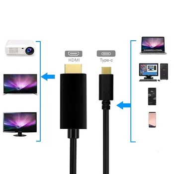 3.1 HDMI USB Kabelis USB C XUSB 3.1-HDMI Paramos 4K USB C HDMI Kabelis 1.8 M 4Kx2K C Tipo HDMI Vaizdo Kabelis