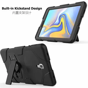 Silincon Case For Samsung Galaxy Tab 10,5 2018 T590 T595 SM-T595 T597 Padengti Tablet atsparus smūgiams Sunkiosios Su Stovu Shell