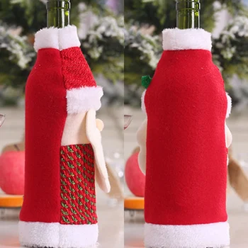 Meno Kalėdų Buteliuko Dangtelį Kalėdų Butelis Padengti Audiniai Nešiojamų Švenčių Šalies Prekių