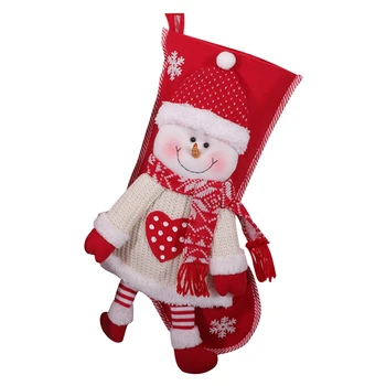 2 Vnt Kalėdų Kojinės, Kalėdos Židinys Kojinės Saldainiai Dovanų Maišelis Kalėdų Eglutės Kabantys Papuošalai Apdailos vyras kojinės + snowm