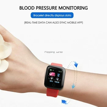 Nauja 116 PLUS Spalvotas Ekranas, Smart Watch Širdies ritmas, Kraujo Spaudimas Vandeniui Fitneso Tracking Žiūrėti Vandeniui Smartwatch 