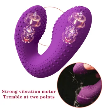 U Tipo Vibruojantis Dildo USB Įkraunamas Nuotolinio Valdymo Suaugusiųjų Žaislai Poroms GSpot Klitorio Stimuliatorius Nešiojami Dvigubas Vibratorius