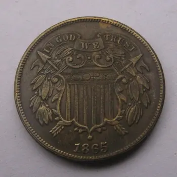 Dviejų Centų 1865 kopijuoti monetų NEMOKAMAS PRISTATYMAS