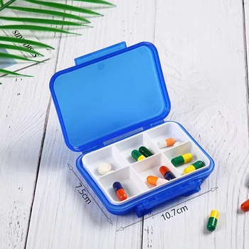 Nešiojamų 6 Tinklus Tablečių Dėžutė Narkotikų Tabletė Medicina Saugojimo Turėtojas Splitter Atveju Saugojimo Organizatorius Konteinerių Atveju