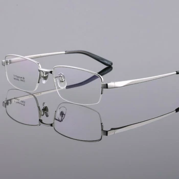 Aukštos klasės prabangos titano Verslo PUSĘ akinių rėmeliai Platus, didelis, veido vyras Optinis trumparegystė skaityti Armacao de oculos tg6601