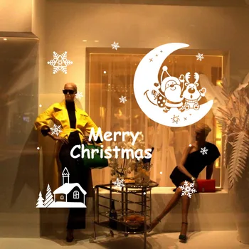 Laimingų Naujųjų Metų Lango Siena Lipdukas Kalėdų Stiklo Lipdukai Kalėdos Šalis Dovana Tapetai Namų Puošybai
