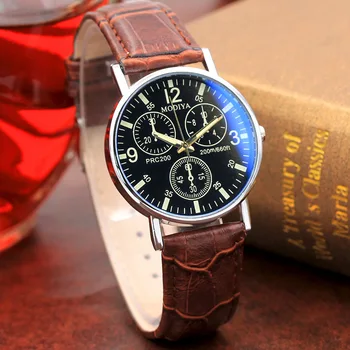 Sprogimas dovana vyriškų laikrodžių mados kvarco mėlyno stiklo diržų gamintojai, didmeninės