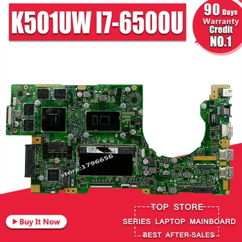 K501UW Nešiojamojo kompiuterio motininė plokštė, Skirta Asus K501UW K501UWK K501U K501 Bandymo originalus mainboard DDR4-8G-RAM I7-6500U GTX960M Grafinis