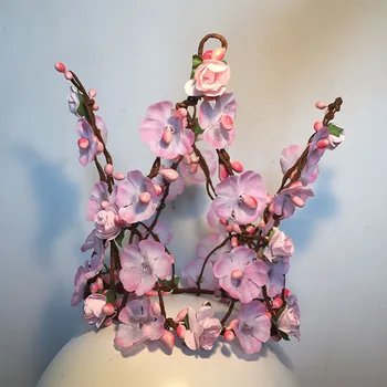 Korėjos gėlių vainiko šakų, lajos karūnos nuotaka vaikų kamuolys modelis kilimo ir tūpimo tako kūrybos makiažo Nemokamas Pristatymas
