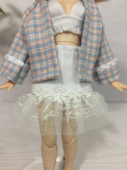 T02-X367 dovana mergina Blyth Lėlės drabužiai 30cm 1/6 lėlės Azone Reikmenys, drabužiai nėrinių juosta ir nėrinių suknelė 2vnt/komplektas
