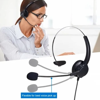 USB Skambučių Centro Ausinės su Triukšmo Panaikinimo Mikrofonas Home Office Telefonu, Klientų Aptarnavimas
