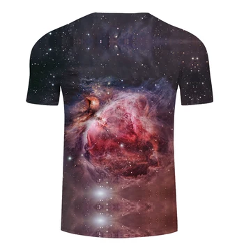 Spalvinga Galaxy Kosmoso Atspausdintas T-shirt 3D Mens Moteriški marškinėliai Vasara O-Kaklo 2018 Drabužių Tees Lašas Laivas ZOOTOP LOKYS