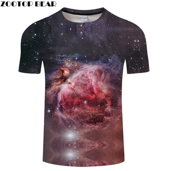 Spalvinga Galaxy Kosmoso Atspausdintas T-shirt 3D Mens Moteriški marškinėliai Vasara O-Kaklo 2018 Drabužių Tees Lašas Laivas ZOOTOP LOKYS