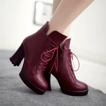 MoonMeek 2020 nauji batai moterims, suapvalinti tne zip platforma batai storio aukštakulniai batai moterims rudens-žiemos batai.