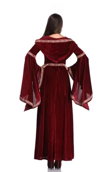 Ilgos Suknelės Moterims Helovinas Šalis Cosplay Vampyro Kostiumas Retro Teismas Burtininkas Vienodas Ragana Kostiumai