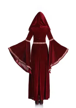 Ilgos Suknelės Moterims Helovinas Šalis Cosplay Vampyro Kostiumas Retro Teismas Burtininkas Vienodas Ragana Kostiumai