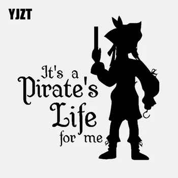 YJZT 16.6 CM*16.9 CM It 's a Pirate' s Gyvenimas man Vinilo Automobilių Lipdukas Lipdukas Juoda/Sidabrinė C3-1872