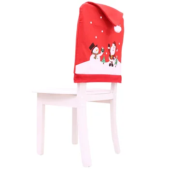 Kalėdų Senelis Kalėdų Senį Kėdės Dangtelis Vakarienė Kėdė Kalėdos Bžūp Vakarienės Stalo Skrybėlę Kėdė Raudona Apima Namų Linksmų Kalėdų