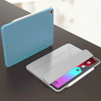 Magnetinio Tablet Case for IPad 4 Oro 10.9 2020 Smart PU Oda Atveju su Ultra-plonas Minkštas Juoda + Pieštukas IPad 4 Oro Atveju