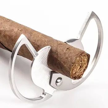 Kaip Pardavimo Apvalus, Nerūdijančio Plieno Kišenėje Cigarų Pjovimo Peilis Dvigubi Peiliai Žirklės Nerūdijančio Plieno Kubos Cigarų Priemonė Rūkymas