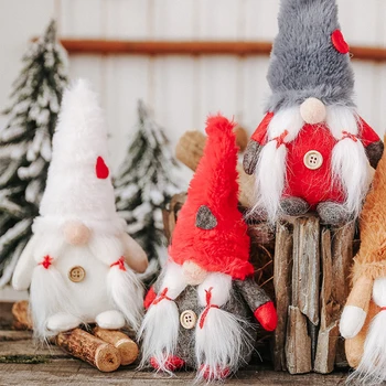Kalėdų Dekoro Beveidis Gnome Santa Kalėdų Medžio Kabo Ornamentu Lėlės Dekoro Namų Pakabukas Dovanos Lašas Papuošalai Šalies Prekių