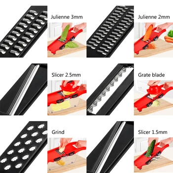 Daržovių Cuter Peilis Multi-funkcija 6 Peiliukai Slicer Vaisių Cutter Tarka Kepimo Įrankių Rinkiniai, Virtuvės Mini