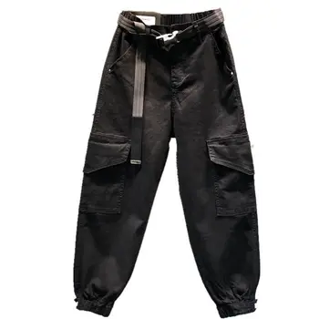 Karšto Didelis Kišenės Krovinių kelnės moterims Aukšto Juosmens, Palaidi Streetwear Baggy pants Tactical Kelnių hip-hop 2020 naujas poilsiu kelnės