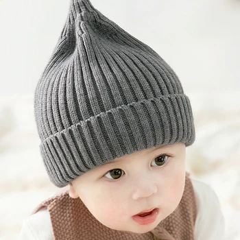 Mados Naujų atvykimo vaikų patogus minkštas skrybėlės Mielas earmuffs šiltas vyrų ir moterų, kūdikių rankų darbo vilnos saldus mielas megzti skrybėlę