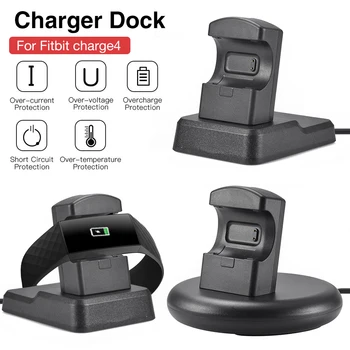 Greito Įkrovimo Kabelis Fitbit Mokestis 4 Charge3 USB Įkroviklis Bazės Dock Stovas fitbit Charge4 Smart Žiūrėti Laidinio Įkrovimo Adapteris