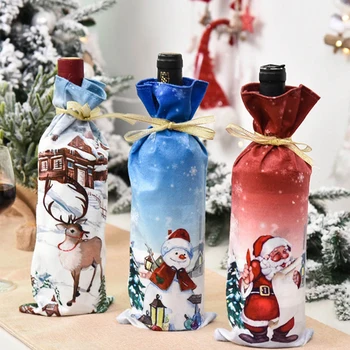 44 Stilių Kalėdų Vyno Butelio Dangtelį, Santa Claus ir Kalėdų Dekoracijas Namų Stalo Dekoro Kalėdų Papuošalai Dovana Naujųjų Metų 2021