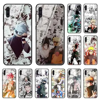 Naruto Kakashi Stiklo Atveju, Samsung Galaxy A50 A51 A70 M51 A21s Anime Maišeliu Grūdintas Telefono Coque A71 A40 A30 A20 A10 M31 Korpusai