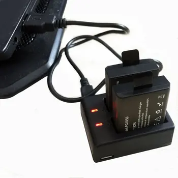 USB Dual Įkroviklio EKEN H9 H9R H3 H3R H8PRO H8R H8 pro Sporto Veiksmo Kameros