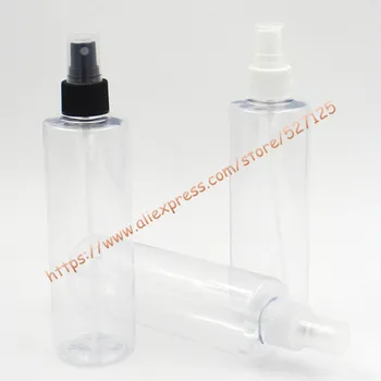 250ml išvalyti/skaidrus PET butelis su juodas/baltas/skaidrus plastikinis purkštuvas.rūkas PET butelio. kelionės daugkartiniai kvepalai bakas