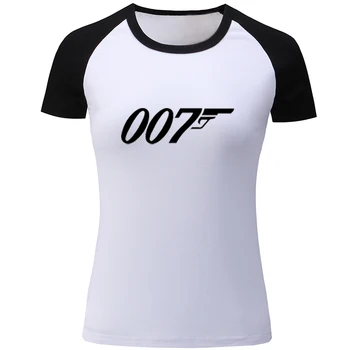 Classic TV Šou James Bond NR. 007 Ginklą 99 Problemas Dizaino Moteriški Ponios Spausdinimas Grafinis Tee Trumpas Rankovės Medvilnės