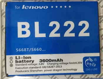 BL222 baterija Lenovo S660 Baterija Naujas Pakeitimas aksesuaras S668T Mobilųjį Telefoną Donglilong