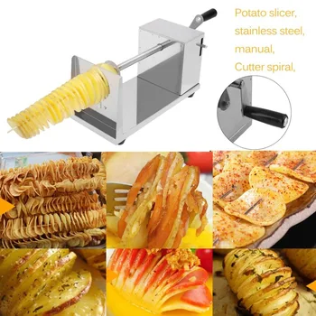 Namų Ūkio Vadove Nerūdijančio Plieno Pasukti Bulvių Slicer Slicer Mašina Prancūzijos Pakepinkite Daržovių Cutter Bulvių Bokštas Maker